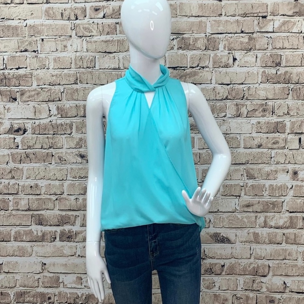 Mint Wrap Sleeveless Top